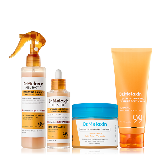 Set de cuidado facial y corporal con ácido kójico y ámbar